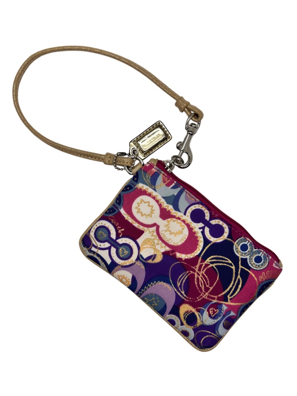 Coach Poppy Collection Vintage wristlet Pop C graffiti pattern print